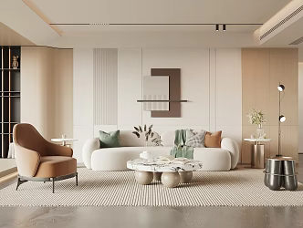 modern living room 3d model