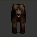 Realistic Brown Bear Standing Model With Detailed Fur And Lifelike Posture