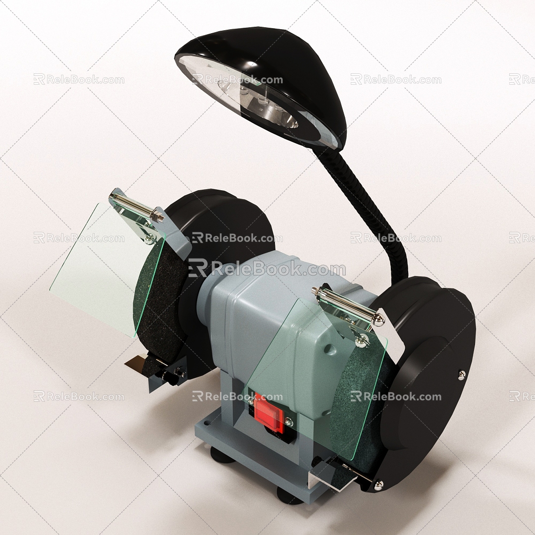 motor machine accessories parts lamp 3d model