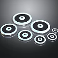 Industrial Circular Equipment In Multiple Sizes With Black Center And White Edge