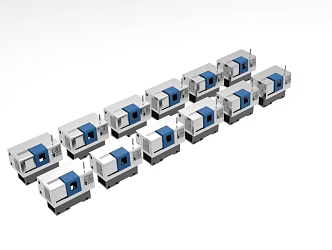 Automation industrial equipment assembly line production line intelligent manufacturing line 1468 3d model
