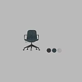 Modern Office Desk and Chair Set With Armrests And Rolling Base