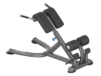 Sturdy Black Fitness Abdominal Trainer With Metal Frame And Comfortable Pads 3d model