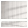 Modern Minimalist White Square Rug with Striped Grid Textured Pattern 3d model