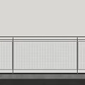 Sleek Modern Metal Railings with Grid Design and Vertical Bars for Outdoor Patio