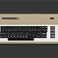 Vintage Computer Keyboard With Beige And Black Design Classic Key Layout And Ports