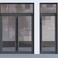 Modern Black Frame Glass Doors With Transparent Panels And Sleek Design