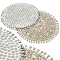 Stylish Round Rugs With Tasseled Edges Geometric Floral Patterns And Soft Textures