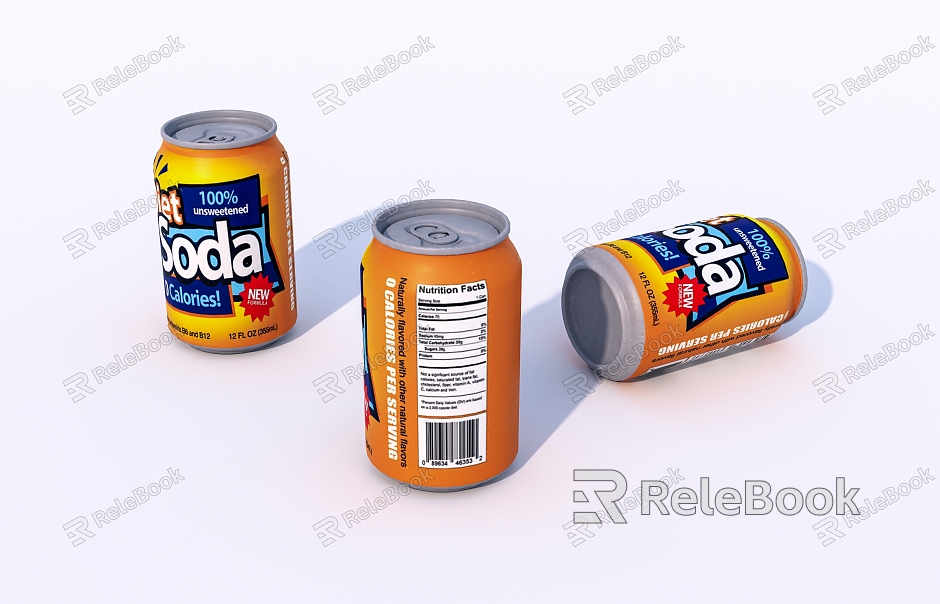 Modern Cans Old Cans Sugar Free Soda model