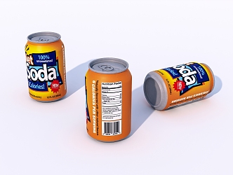 Modern Cans Old Cans Sugar Free Soda 3d model