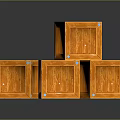 Wooden Storage Boxes With Metal Rivets And Retro Design For Household Use