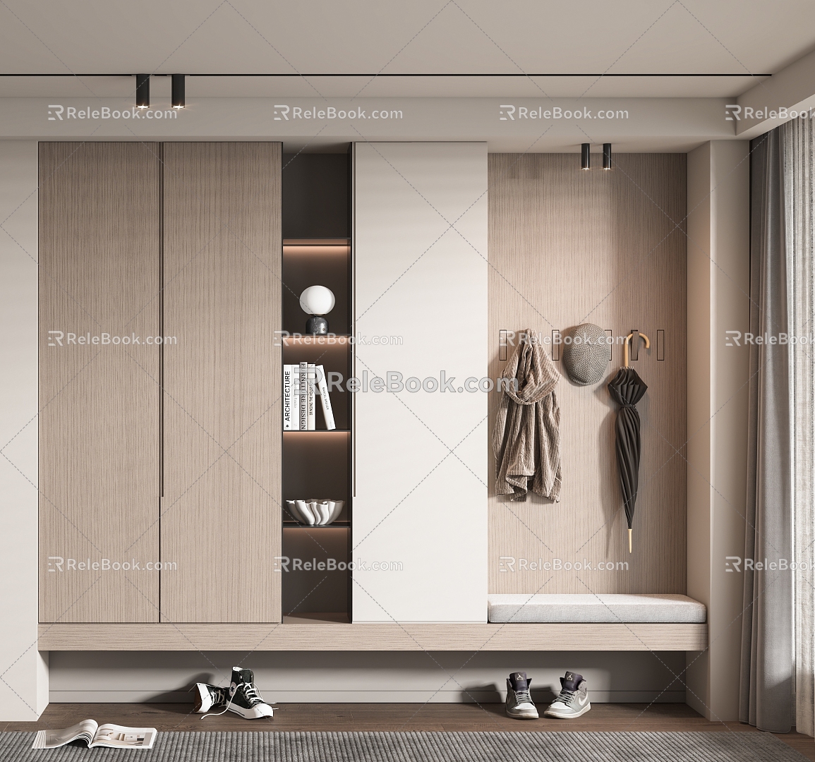 Modern Shoe Cabinet Household Shoe Cabinet 3d model