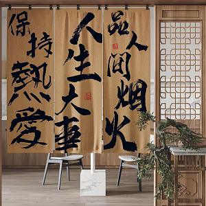 Door Curtain 3d model