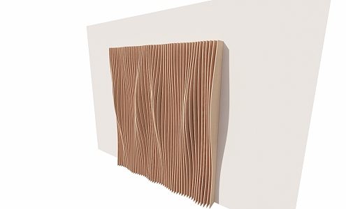 Sound-absorbing board wall decoration wave shape 3d model