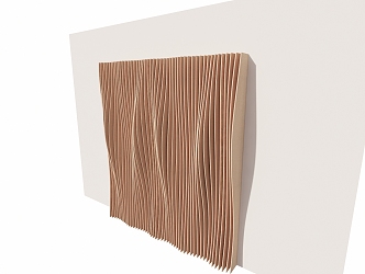 Sound-absorbing board wall decoration wave shape 3d model