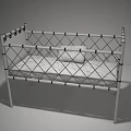 White Frame Baby Crib With Brown Teddy Bear And Red Item On Patterned Mattress