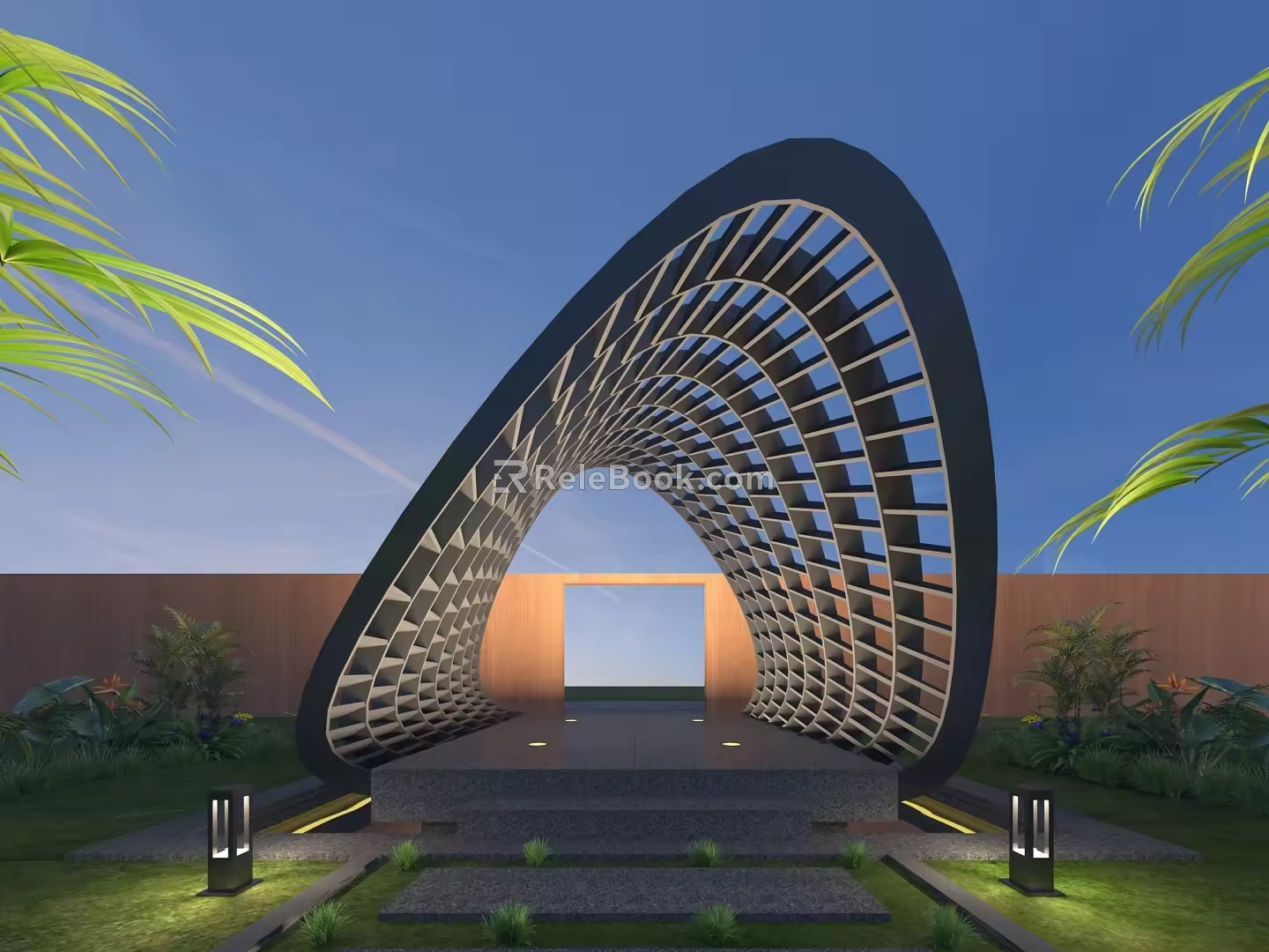 Landscape Gallery Rack Flower Rack Grape Rack Plant Climbing Rack Outdoor Special-Shaped Gallery Rack 3d model