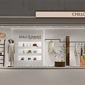 Chillchan Early Summer Window Display With Dressed Mannequin Shelves Bags Hanging Clothes Ladder And Plant