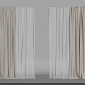Modern Light Beige Curtains With Sheer Panels And Elegant Light Filtering Design