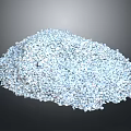 Pile of Light Blue Small Granules with Fine Texture on Dark Background