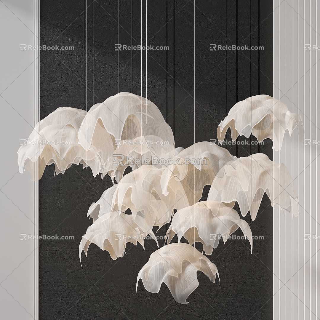 Light Luxury Decorative Chandelier 3d model