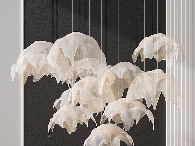 Light Luxury Decorative Chandelier 3d model