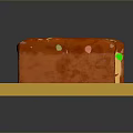 Delicious Vibrant Orange Bread Loaf on Yellow Tray with Colorful Sprinkles