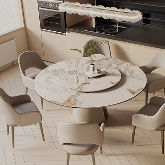 Modern dining table 3d model