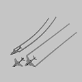 Red and White Military Fighter Jet Flying with Insignia and Other Aircraft