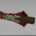 Milk Way Chocolate Bar With Red Wrapper Partially Unwrapped Showing Tasty Filling