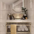 Luxury Beauty Hair Salon Interior With Elegant Gold Decor Marble Floor And Comfortable Seats