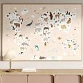 Modern Decorative Painting Children's Map Decorative Painting 3d model