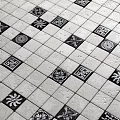 Monochrome Decorative Mosaic Tile Patterns With Various Motifs 3d model