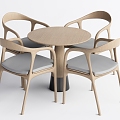 Casual tables and chairs 3d model