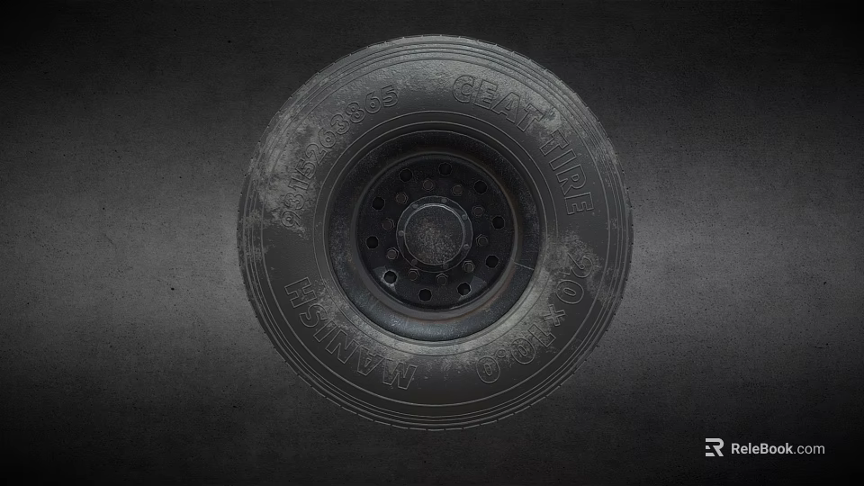 Heavy Duty Truck Tire With Treadwear Design For Commercial Vehicles Durable Use 3d model 