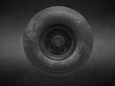 Heavy Duty Truck Tire With Treadwear Design For Commercial Vehicles Durable Use 3d model