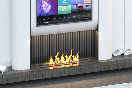 Modern Fireplace 3d model