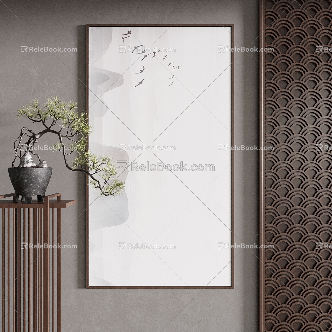 New Chinese Decorative Painting 3d model