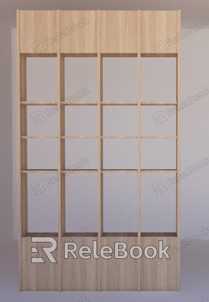 Bookcase Bone Cabinet Storage Rack model