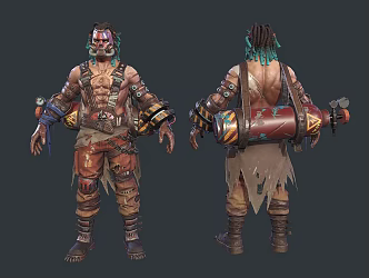 Punk Warrior 3d model