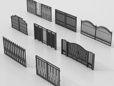 Various Ornamental Metal Gate Designs With Different Decorative Patterns And Styles 3d model