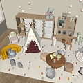 Modern Children's Entertainment Room Toy Room Children's Room 3d model