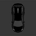 Modern Black Sports Car With Sleek Body Rear Spoiler And Headlights
