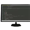 Contemporary Computer Monitor Displaying Programming Code On Clear High Resolution Screen For Software Developers