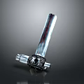 Shiny Silver Industrial Metal Equipment With Elongated Body And Connecting Parts