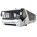 Modern Urban Bus With White Exterior Large Glass Windows And Sleek Design