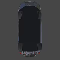Gray Black Supercar With Sleek Aerodynamic Body Red Accents And Sporty Red Rimmed Wheels