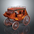 Industrial LOFT Carriage Ancient Rack Car Rack Car Rack Car Trolley Board Car 3d model