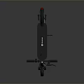 Modern Black Electric Scooter Design With Green Accents And Reflective Wheels