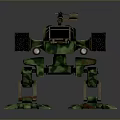 Mech Warrior Mech Soldier Machine Battlearm Mechanical Battlearm Machine Fighter Robot 3d model